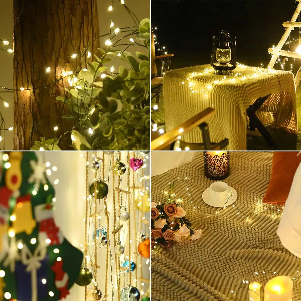 Cluster Solar String Lights 36M 1000 LED Outdoor Backyard Fairy Lights String Lamp Party Garden decorativo per matrimonio natale 2