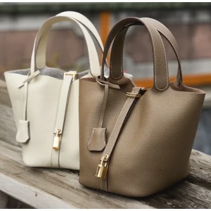 Guangzhou bagaglio borsa da donna 2025 nuova borsa autunno e inverno modello litchi borsa a secchiello borsa da donna borsa cesto di verdure 1