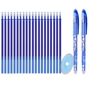 20 + 3 Pz/set Penna Gel Cancellabile Ricariche Asta 0.5mm Blu Inchiostro Nero Manico Lavabile Penna Cancellabile Magica per la Cancelleria Per Ufficio Scolastico 1