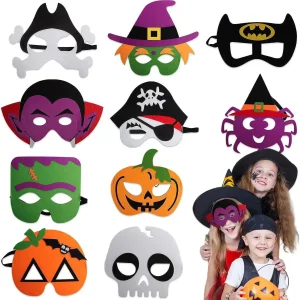 Fantasma di zucca di Halloween Maschera fai-da-te Fantasma per bambini Festival Trucco per feste Puntelli per la danza Decorazione di Halloween Forniture Maschera per gli occhi in feltro 1
