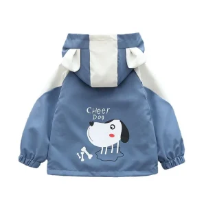 Giacca con cappuccio per bambini Ragazzi Giacca a vento autunnale Stampa Capispalla Nuovi sport Abbigliamento casual Regalo di compleanno di Natale 2-12 anni 1