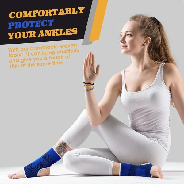 1/2pcs protezione per il supporto della caviglia Super morbida protezione per la corsa della palestra fasciatura per i piedi protezione elastica per la caviglia supporto per il Fitness sportivo 4