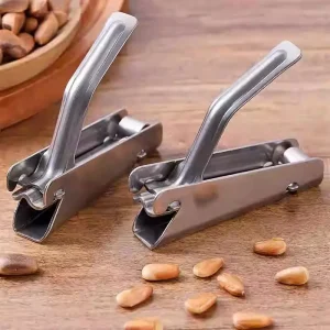 Accessori da cucina Gadget per sgusciare le noci Acciaio inossidabile Apri semi di melone Pelapatate Arachidi Pistacchio Shell Morsetto Macchina Strumento domestico 1