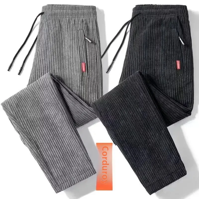 Pantaloni casual in velluto a coste di lusso Nuovo arrivo Pantaloni da uomo autunnali Gamba dritta Comodo abbigliamento da uomo Pantaloni larghi Designer da uomo Clo 2