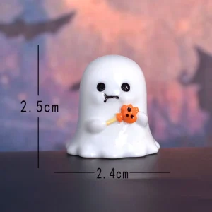 Ornamenti fantasma che si illuminano al buio Gadget da giardinaggio Micro paesaggio Decorazioni di Halloween Mago fantasma Artigianato in resina fai-da-te Halloween 1