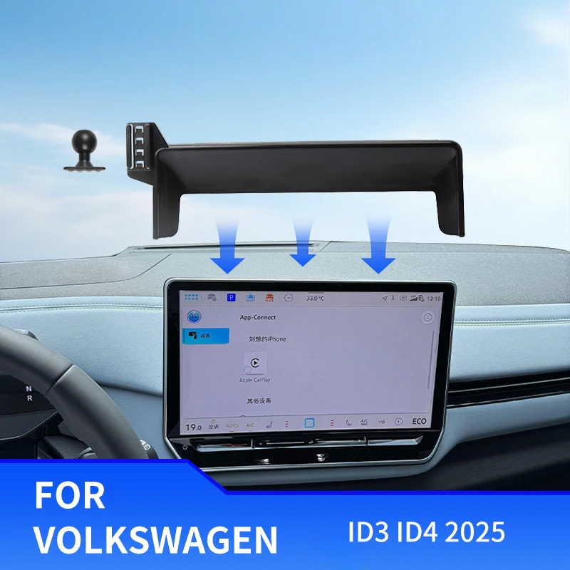 Per Volkswagen ID3 ID4 ID.Buzz 2025 12.9 "Schermo di Infotainment Base fissa Caricatore Wireless Supporto per telefono per auto Accessori auto 1