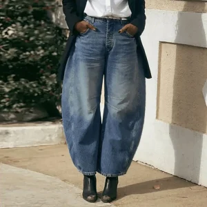 Krisstargirl Pantaloni jeans larghi Harem da donna 2025 Nuovi pantaloni in denim casual mamma vintage alla moda per abiti autunnali invernali da donna 1
