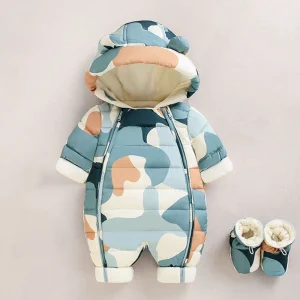 Neonato autunno inverno generale per bambini neonati addensare vestiti ragazzo con cappuccio costume da bambino bambine abbigliamento pagliaccetto da bambino 1