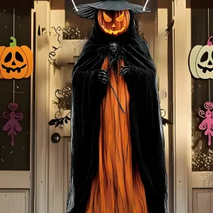 2D Halloween Horror Evil Pumpkin Man appeso sfondo panno Halloween Terrore Atmosfera Decorazione per interni ed esterni 1