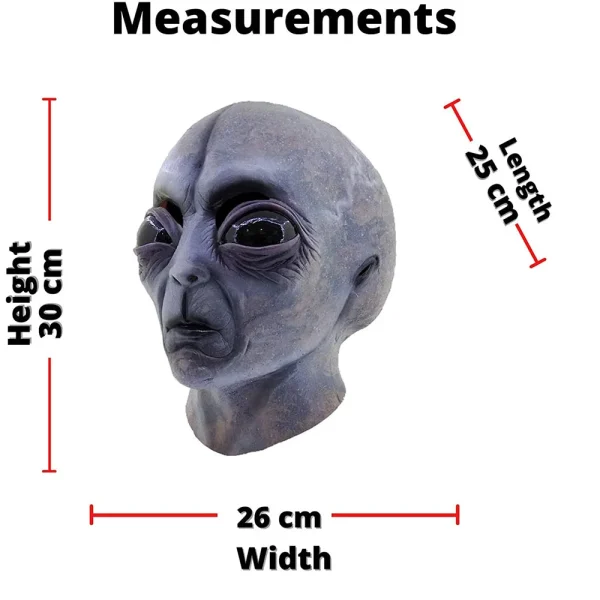 Casco alieno UFO per cosplay di Halloween, copricapo in lattice, costume da festa horror, oggetti di scena, nuovo, 2025 5