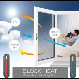 Specchi unidirezionali adesivi per pellicole per finestre con protezione solare Pellicole per vetri isolate per la casa, finestre, balconi, protezione della privacy 1
