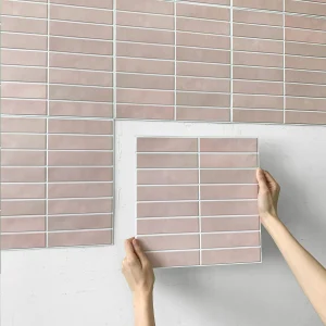 1/10 adesivi murali 3D, adesivi autoadesivi per piastrelle rosa 3D per cucina e bagno, resistenti alle muffe d'acqua, 30x30 cm 1