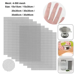 1 pz 304 acciaio inossidabile larghezza della maglia filtro alimentare rete metallica filtrazione filo tessuto foglio filtro di screening cucina di casa filtri 1