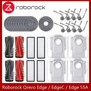 Adatto per (Roborock Qrevo Edge / EdgeC / Edge S5A / 5V1 / Curv) Parti per aspirapolvere Rullo principale Spazzola laterale Filtro Hepa Sacchetto per la polvere in tessuto 1