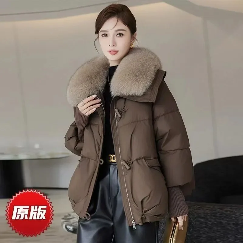 2024 nuova giacca corta da donna allentata inverno donna Parka soprabito cappotto caldo ultraleggero femminile moda coreana 5
