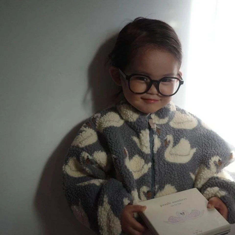 24 Nuovo KS Ragazzi Ragazze Cappotto in pile Cigno Limone Dinosauro Ciliegio Giacca Addensata Cappotto invernale per bambini Vestito per ragazze 4