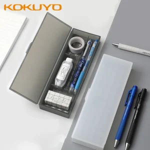 1 pz giappone KOKUYO astuccio trasparente opaco semplice scatola di cancelleria studente fai da te creativo carino scatola di immagazzinaggio materiale scolastico 1