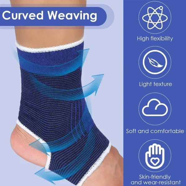 1/2pcs protezione per il supporto della caviglia Super morbida protezione per la corsa della palestra fasciatura per i piedi protezione elastica per la caviglia supporto per il Fitness sportivo 5