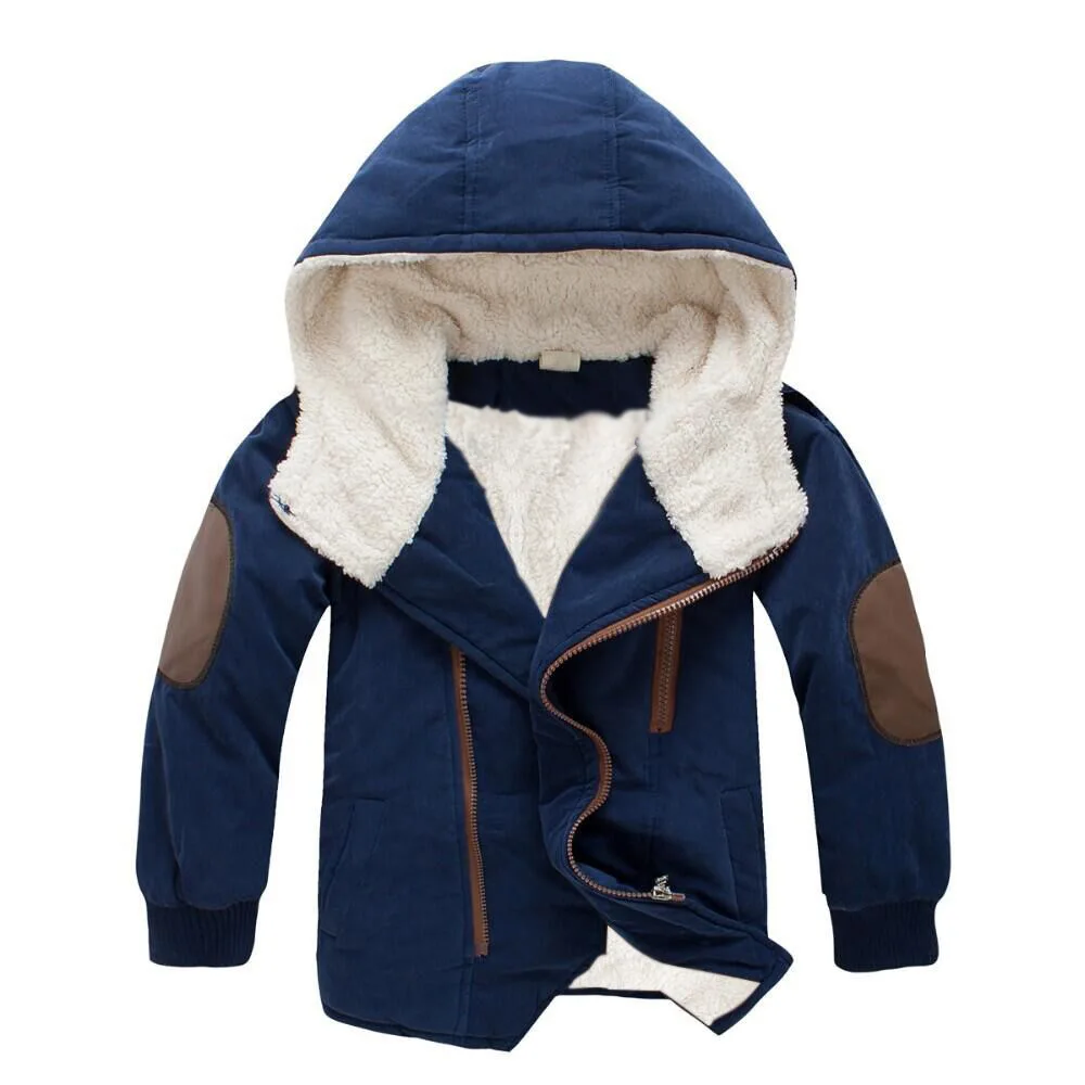 2-10 anni inverno più pile caldo ragazze ragazzi giacca in cotone spesso cappotto con cappuccio per i bambini del ragazzo resistere all'usura fredda severa 2