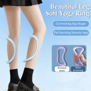1Pc Anello Yoga Fitness Stretch Rilassamento Pilates TPR Fascia morbida Stretch Fitness Fascia Massaggio Allenamento Yoga Cerchio Attrezzature 1