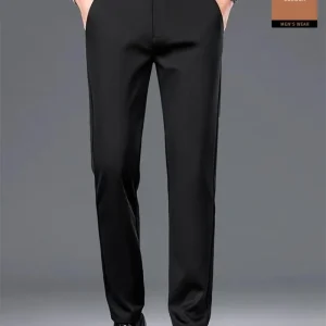 Pantaloni da lavoro da uomo in velluto Pantaloni dritti ricamati Pantaloni da abito ufficiali per il tempo libero per occasioni formali di moda maschile adulta 1