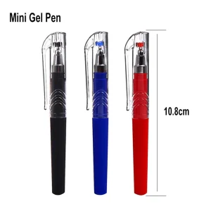 3 Pz/5 Pz Mini Clip Penna Gel Formato Tascabile 0.5mm Punta di Proiettile Blu Nero Ricarica di Inchiostro Ufficio Scuola Piccole Penne Firma Maniglia di Scrittura 1