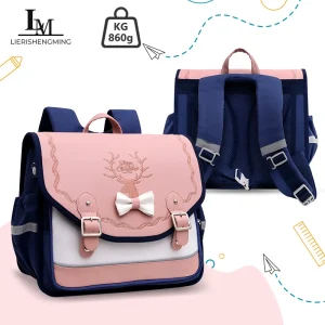 borsa da scuola Zaino per bambini impermeabile Età prescolare 6-18 Protezione della colonna vertebrale Ridurre il carico Grande capacità 1