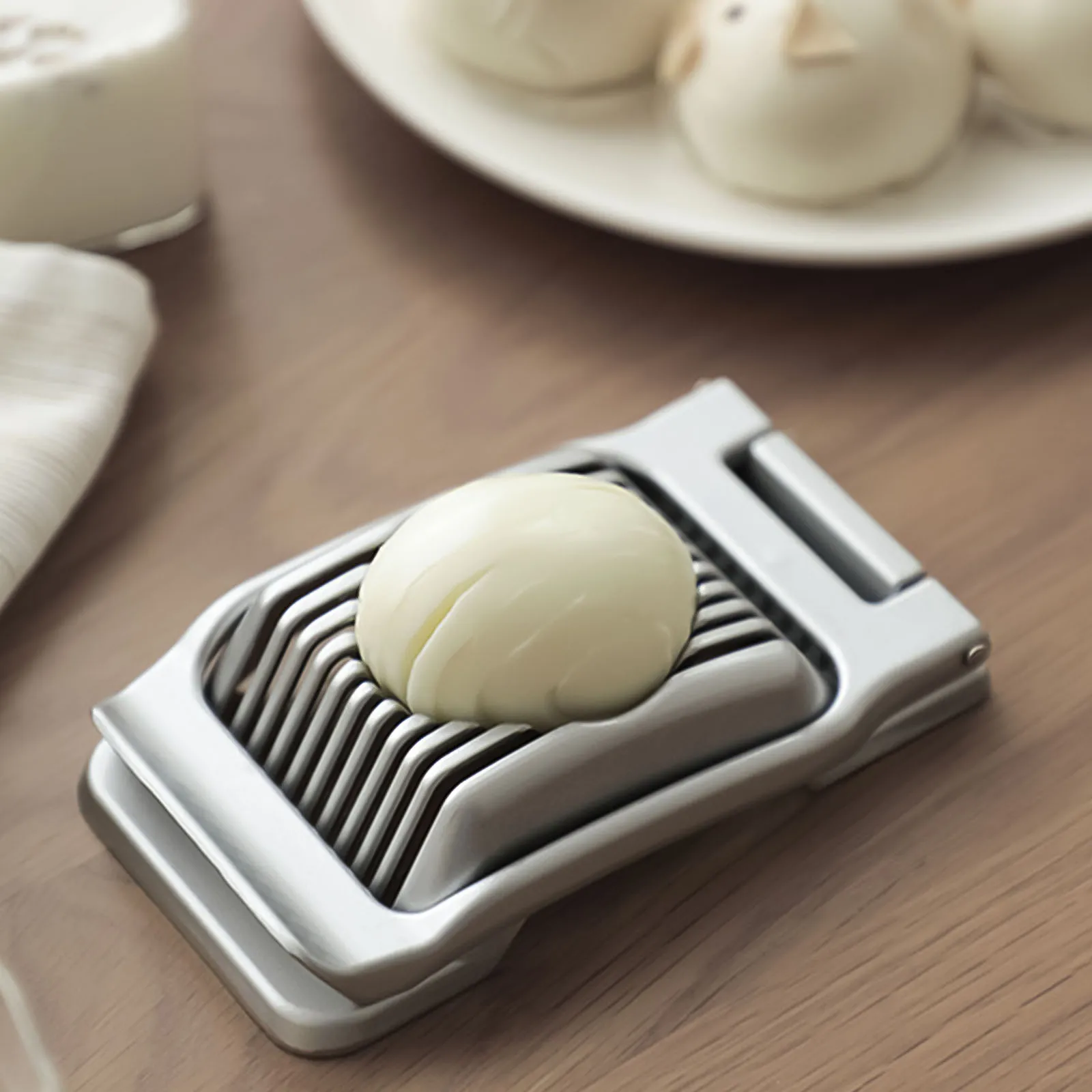 Accessori da cucina Affettatrici per uova Chopper Taglierina per insalata di frutta in acciaio inossidabile Utensili per uova Robot da cucina manuali Gadget per utensili da cucina 2