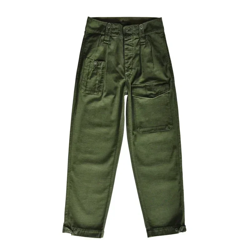 SauceZhan P37 Pantaloni dell'esercito britannico OG107 Pantaloni di fatica di utilità Pantaloni classici militari in raso di oliva Pantaloni e pantaloni cargo capris 4