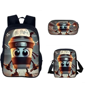 3 pezzi zaino italiano Brainrot borsa a tracolla astuccio set zaino anime di grande capacità per ragazzo e ragazza regalo di ritorno a scuola 1