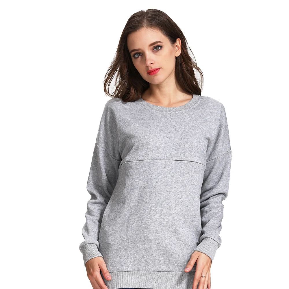 Maglione premaman invernale felpe con cappuccio a maniche lunghe in cotone spesso vestiti per l'allattamento al seno mamma allattamento in gravidanza indossare grandi dimensioni 6