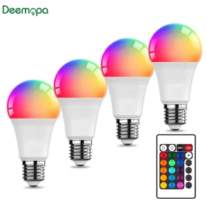 1-10PCS 16 colori che cambiano luce E27 chiave telecomando lampadina a LED 220V dimmerabile RGB bianco cambiamento colorato per la camera da letto di casa 1