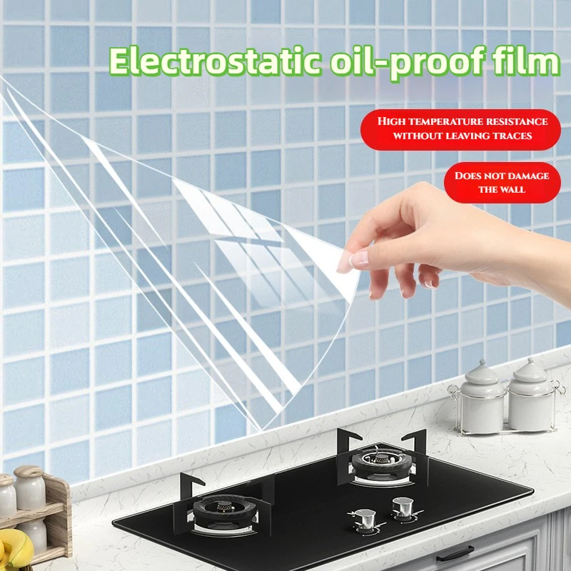 Adesivi murali per cucina Adesivo antiolio per olio Cucina resistente al calore Decorazione pellicola protettiva impermeabile autoadesiva 1