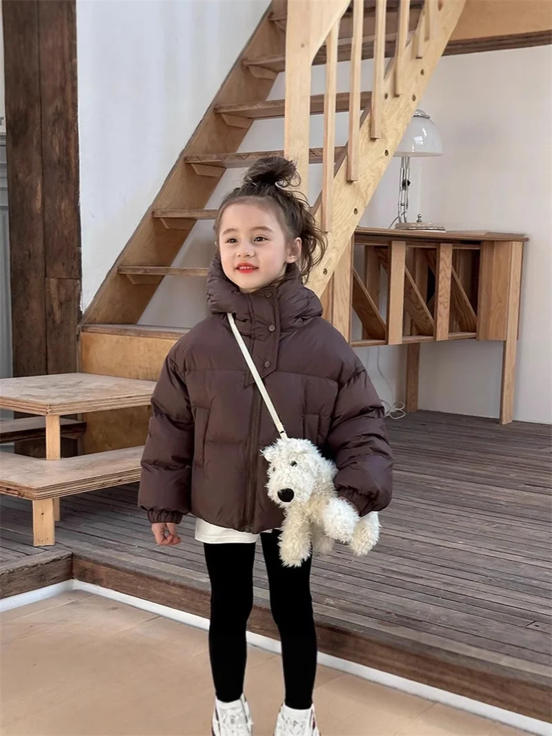 Inverno Bambini Piumini caldi Autunno Bambini Giacche imbottite in cotone Ragazzi Ragazze Abbigliamento Capispalla con cappuccio per bambini 3-12 anni 5