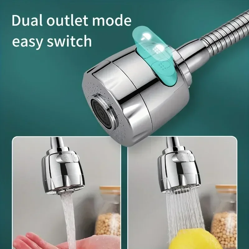 ZEXEF Adattatore universale per prolunga rubinetto cucina 2 modalità 360 ° Gadget da cucina con filtro di rotazione Ugello per rubinetto a risparmio idrico spray 6
