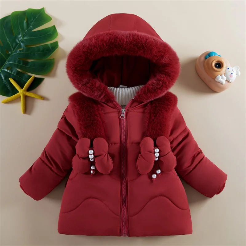 Ragazze Imbottito Imbottiture Cappotti Per Bambini Giubbotti Addensati 2024 Nuovo Con Cappuccio Vestiti di Cotone Per Bambini Casual Tendenza Parka Inverno Bambino Snowsuit 5