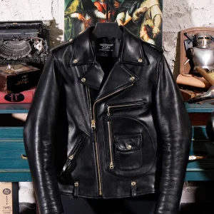 Mauroicardi Autunno Fresco Bello Corto Nero Duro Pu Pelle Biker Moto Giacca Da Uomo di Lusso Del Progettista Americano Retro Abbigliamento 2024 1