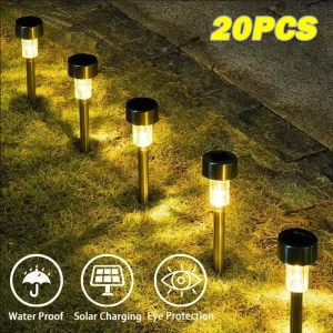 Luci solari per esterni Luci da giardino Lampada ad energia solare Lanterna Illuminazione paesaggistica impermeabile Decorazione del giardino del prato del cortile 1