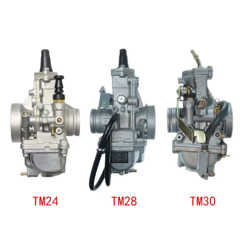 Per Mikuni TM24 TM28 TM30 TM TMX 50-650cc Motore a 4 tempi CR250 KX125 KX150 Moto Carburatore Piatto Slide Spigot Carb 3