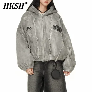 HKSH Autunno Inverno dei Nuovi Uomini di Marea Design Originale Techwear High Street Tendenza Moda Giacca Vintage Chic Cappotti Casual Ins HK6132 1