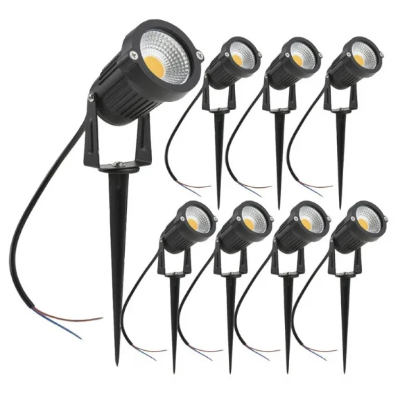 Luci da giardino a LED Lampada da prato impermeabile a LED per esterni 220V110V12V 5W Lampadina a punta paesaggistica IP65 Faretti da giardino a luce LED 1