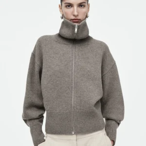 Ethereal MD 2025 cos inverno nuovo stile di giacca pilota lavorata a maglia attillata casual da donna con vestibilità standard 1