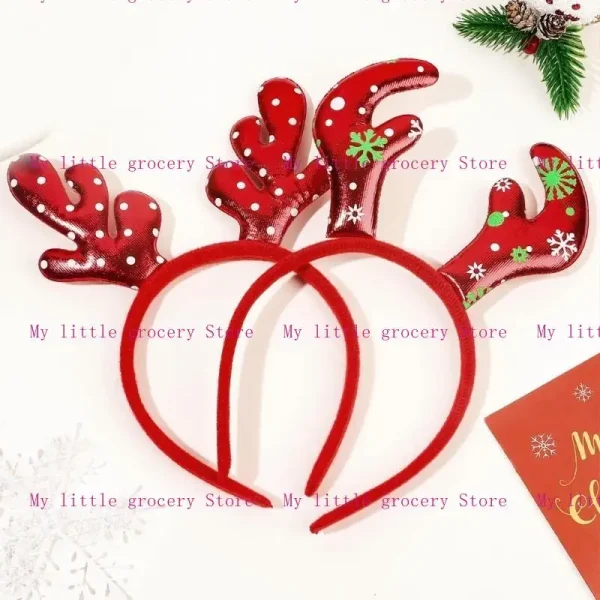 Accessori per capelli D5BD con Accessori natalizi antler cervo femminile 2