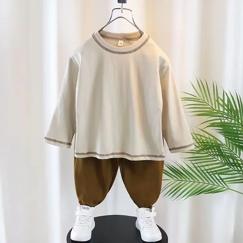 1-5Yrs Boy Set Outfit primavera neonata Kid Clothes Set bambini sport gilet + t Shirt e pantaloni 3 pezzi tuta in cotone 5