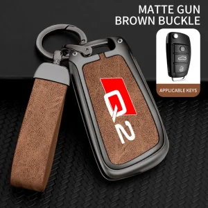 Nuovo per AUDI Q2/Q2 e-tron 18-22 Logo personalizzato in lega di zinco portachiavi per auto portachiavi protettivo accessori per auto interni 1