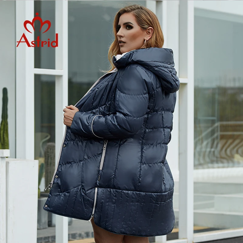Astrid 2022 Primavera Autunno giacca da donna cappotto Casual Parka da donna femminile con cappuccio Plus Size Cappotti stile moda migliore AM-5810 4