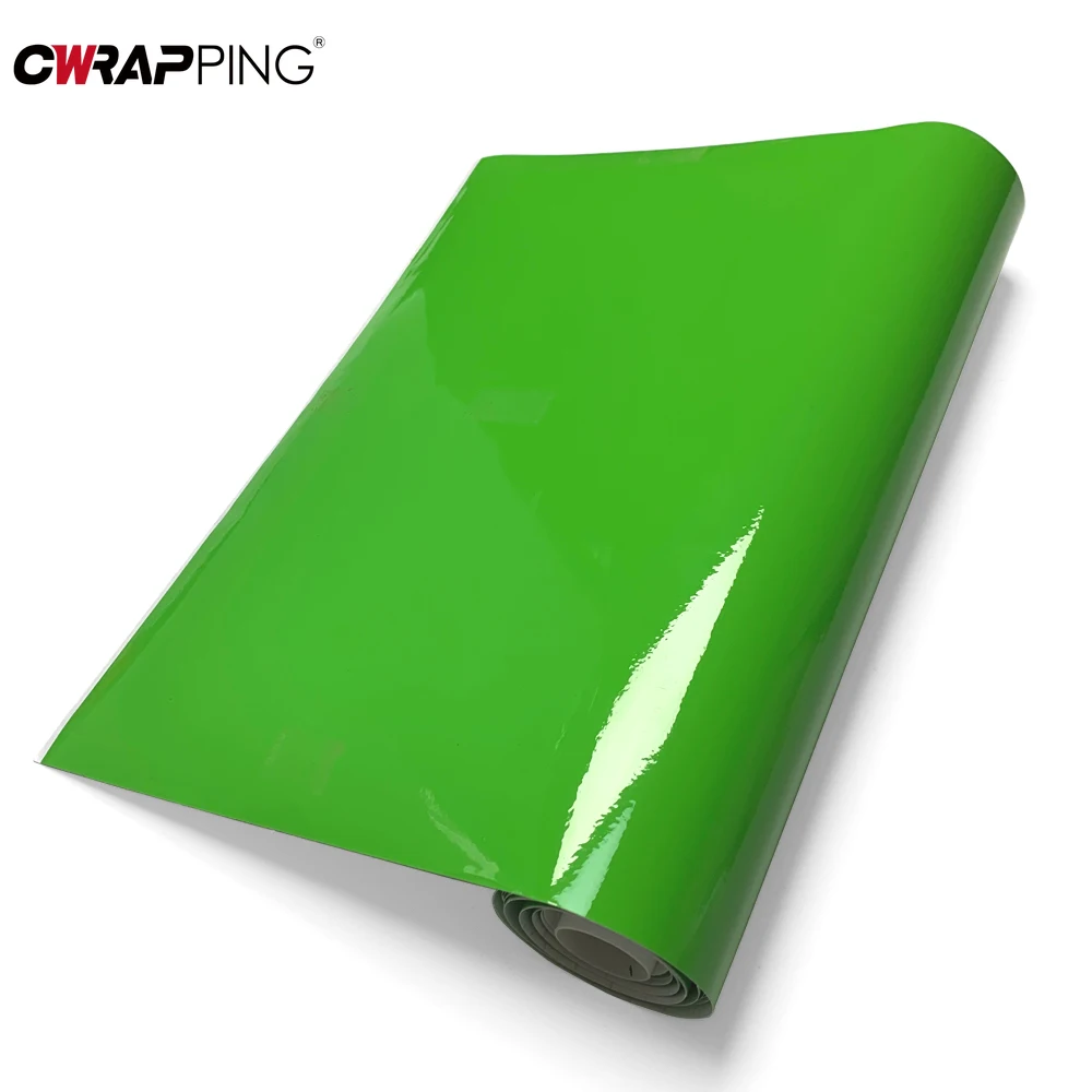 Adesivo per auto Vinile per moto Pellicola in carbonio impermeabile in PVC con rilascio d'aria per pellicole per carrozzeria Accessori auto per tuning verde mela 1