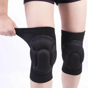 Nuovo 1 paio di protezioni ispessite per sport, pallavolo, ginocchiere, compressione elastica, supporto per ginocchio, calcio, fitness, basket 1