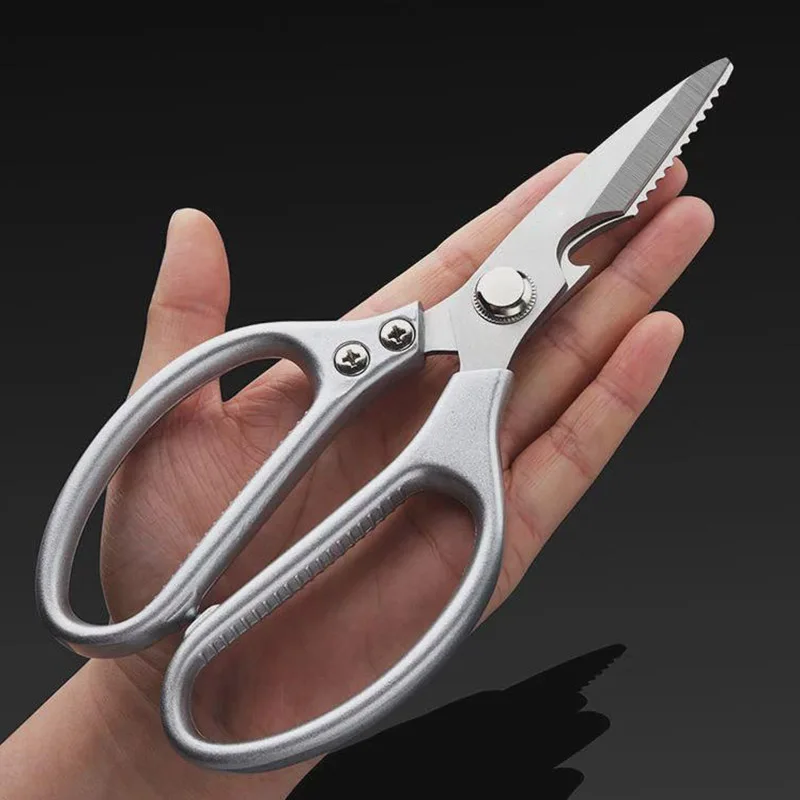 Accessori da cucina Forbici in acciaio inossidabile Strumento multifunzione affilato Forbici per alimenti per pollo Verdura Barbecue Carne Pesce 5