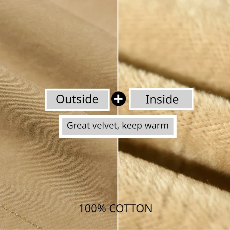 Inverno Nuovo 100% Cotone Cargo Velluto Pantaloni Invernali da Uomo Comodo Addensato Morbido Tenere al Caldo Retro Pantaloni da Strada AZ640 3